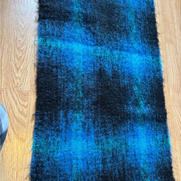 The Scotch House Blue And Black Scarf - Picture 9 of 10